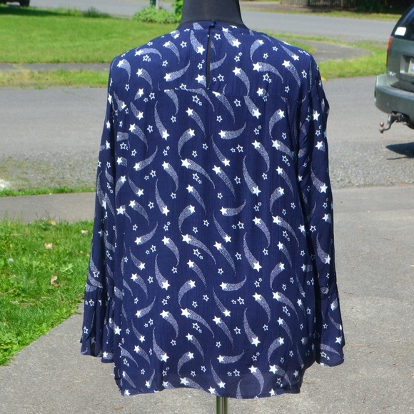 NWT Lane Bryant 16, 18 Shooting Start Print Blouse - Picture 5 of 7